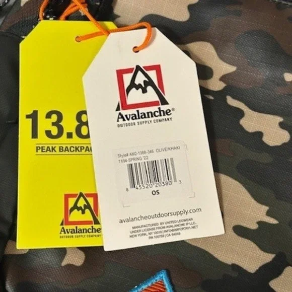 Avalanche Camouflage Backpack Sling Chest Pack 13.86L Outdoor Adventure Travel - Picture 11 of 13